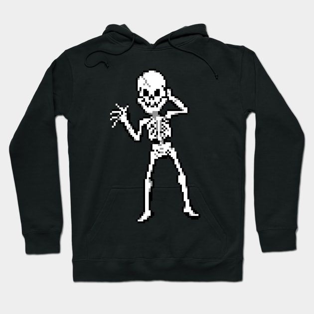 Pixel Skeleton Hoodie by saradaboru